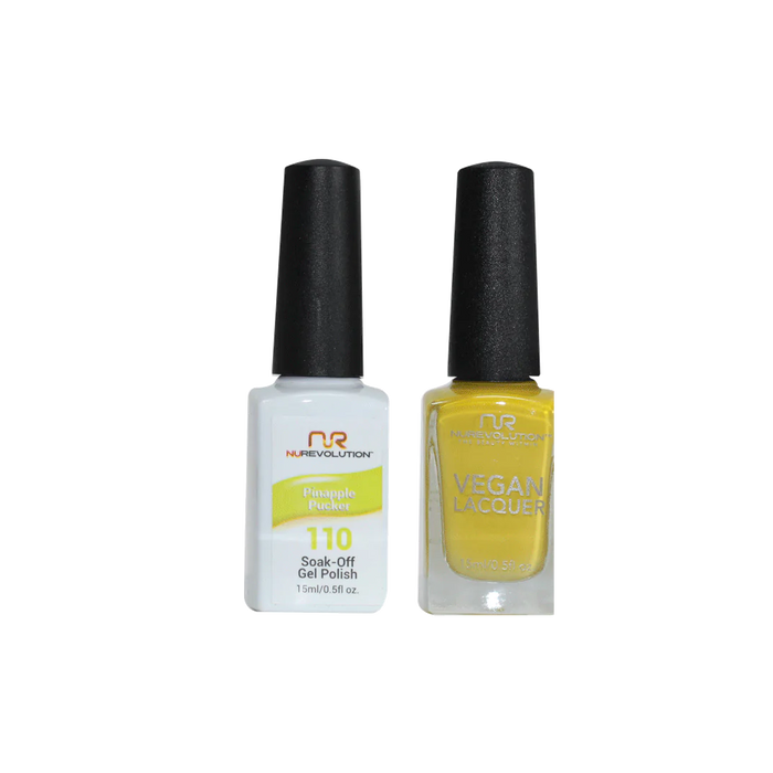 NuRevolution Gel Polish + Nail Lacquer, 110, Pinapple PuckerCitrus, 0.5oz