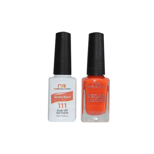 NuRevolution Gel Polish + Nail Lacquer, 111, Bonfire Beach, 0.5oz