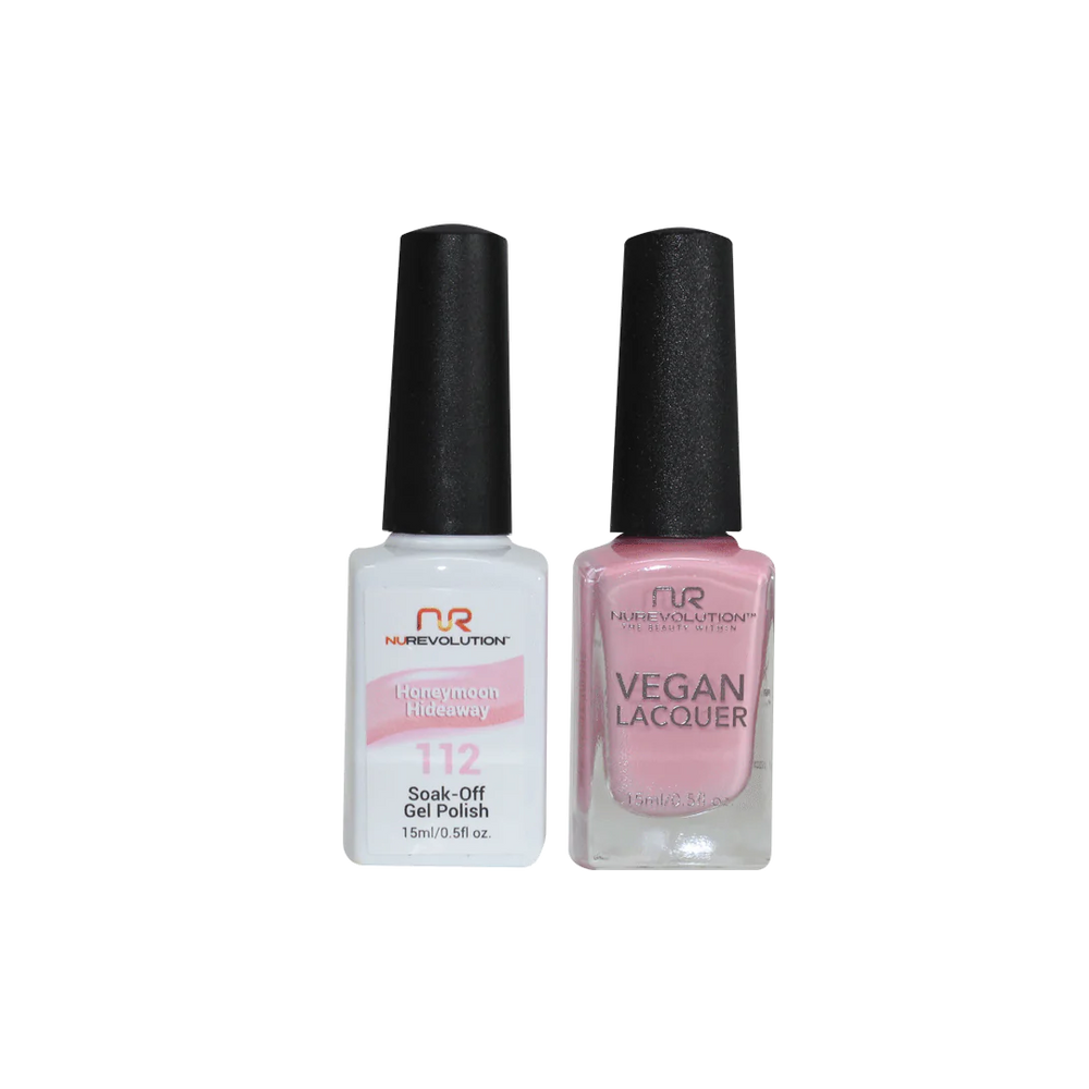 NuRevolution Gel Polish + Nail Lacquer, 112, Honeymoon Hideaway, 0.5oz