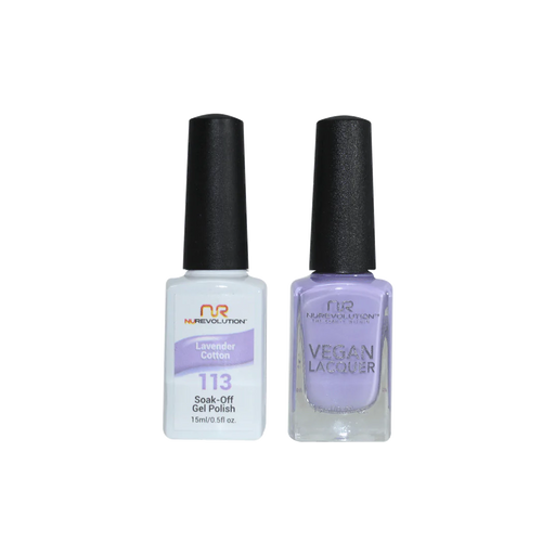 NuRevolution Gel Polish + Nail Lacquer, 113, Lavender Cotton, 0.5oz