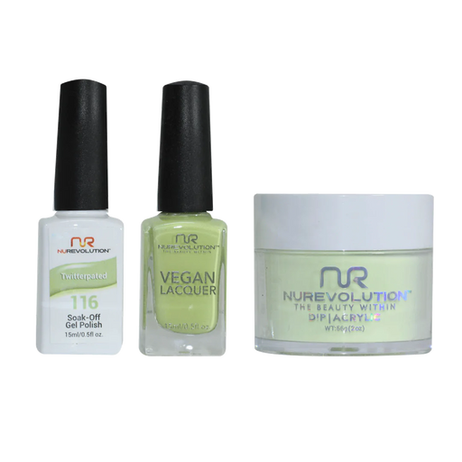 NuRevolution 3in1 Dipping Powder + Gel Polish + Nail Lacquer, 116, Twitterpated