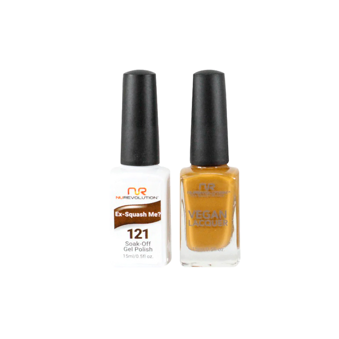 NuRevolution Gel Polish + Nail Lacquer, 121, Ex-Squash Me?, 0.5oz
