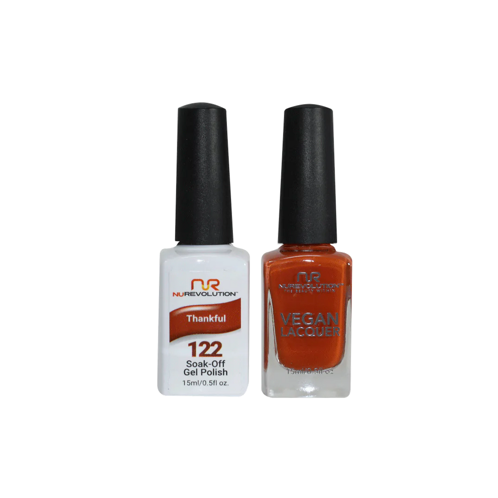 NuRevolution Gel Polish + Nail Lacquer, 122, Thankful, 0.5oz