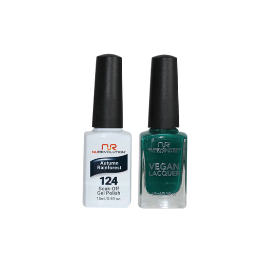 NuRevolution Gel Polish + Nail Lacquer, 124, Autumn Rainforest, 0.5oz