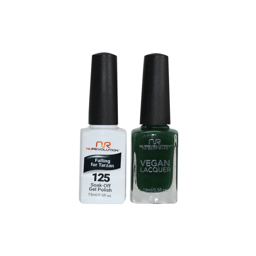 NuRevolution Gel Polish + Nail Lacquer, 125, Falling of Tarzan, 0.5oz