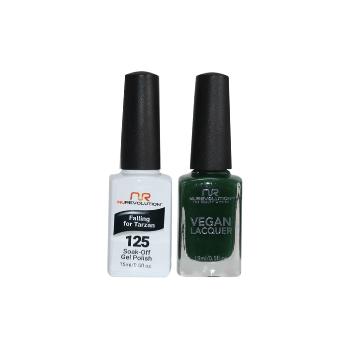 NuRevolution Gel Polish + Nail Lacquer, 125, Falling of Tarzan, 0.5oz