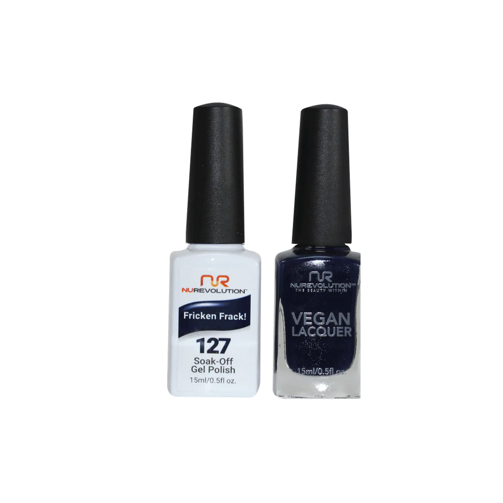 NuRevolution Gel Polish + Nail Lacquer, 127, Fricken Frack, 0.5oz