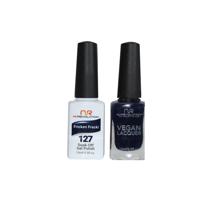 NuRevolution Gel Polish + Nail Lacquer, 127, Fricken Frack, 0.5oz