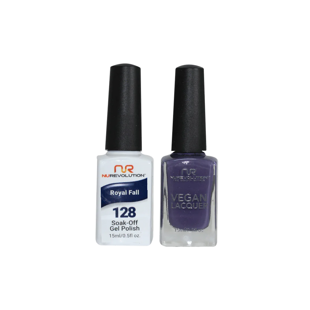 NuRevolution Gel Polish + Nail Lacquer, 128, Royal Fall, 0.5oz