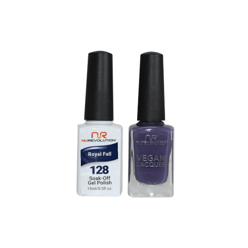 NuRevolution Gel Polish + Nail Lacquer, 128, Royal Fall, 0.5oz