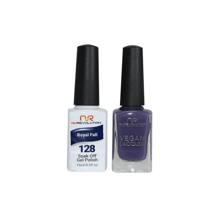 NuRevolution Gel Polish + Nail Lacquer, 128, Royal Fall, 0.5oz