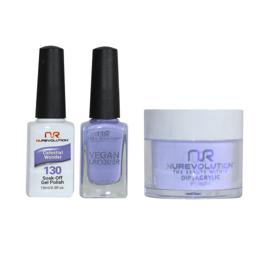 NuRevolution 3in1 Dipping Powder + Gel Polish + Nail Lacquer, 130, Celestial Wonder