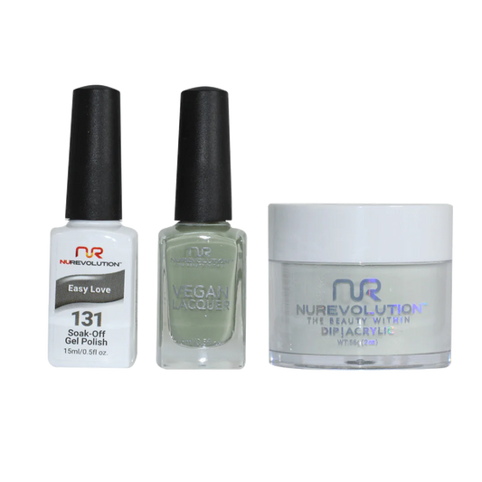 NuRevolution 3in1 Dipping Powder + Gel Polish + Nail Lacquer, 131, Easy Love