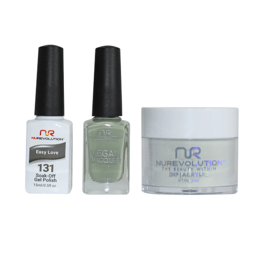 NuRevolution 3in1 Dipping Powder + Gel Polish + Nail Lacquer, 131, Easy Love