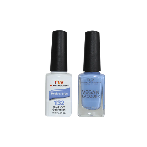 NuRevolution Gel Polish + Nail Lacquer, 132, Peek-a-Blue, 0.5oz