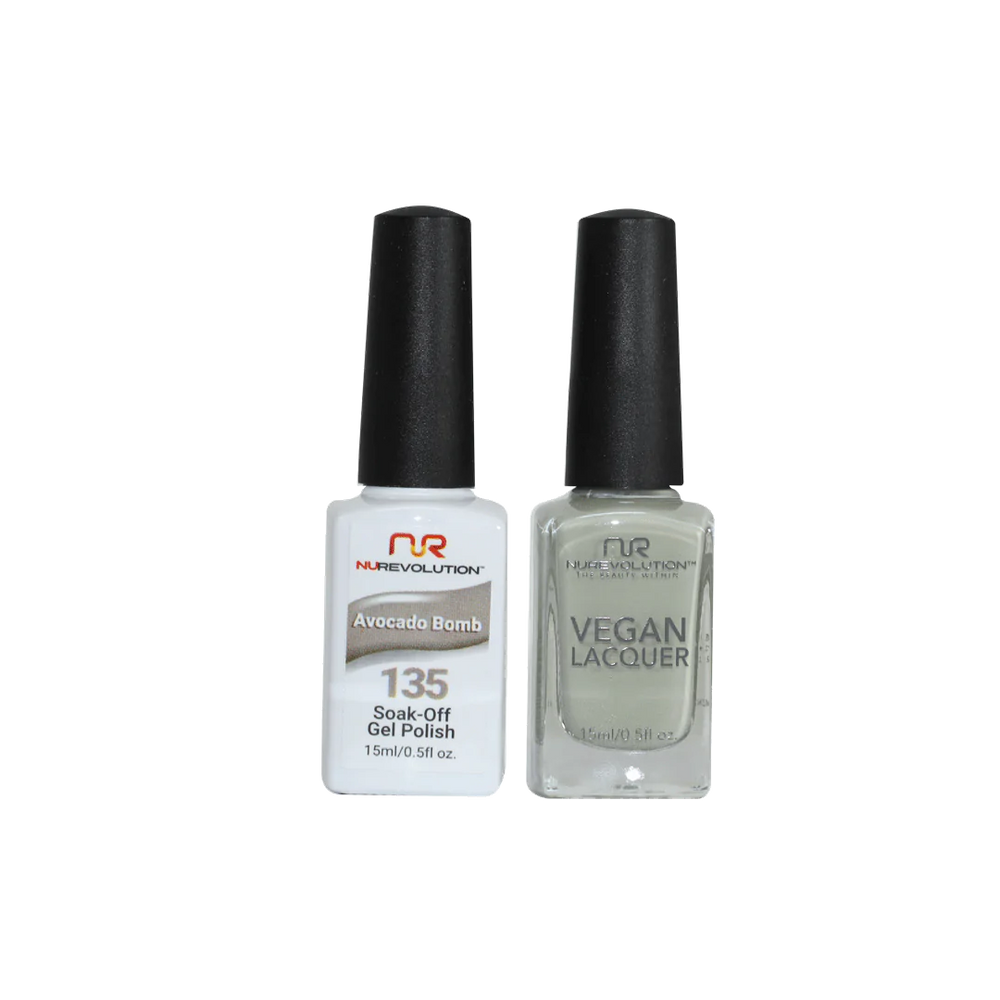 NuRevolution Gel Polish + Nail Lacquer, 135, Avocado Bomb, 0.5oz