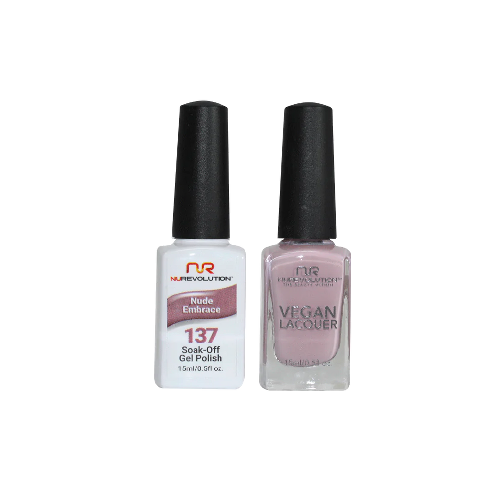 NuRevolution Gel Polish + Nail Lacquer, 137, Nude Embrace, 0.5oz