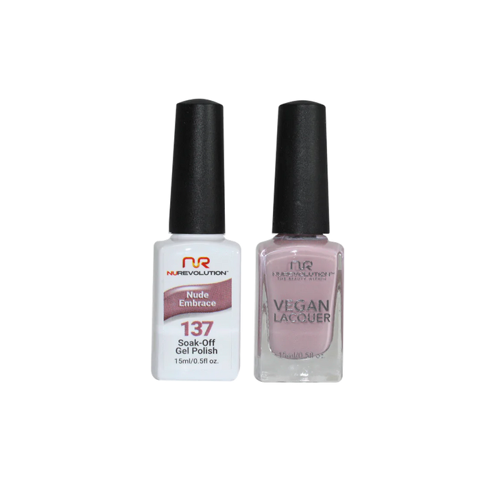 NuRevolution Gel Polish + Nail Lacquer, 137, Nude Embrace, 0.5oz
