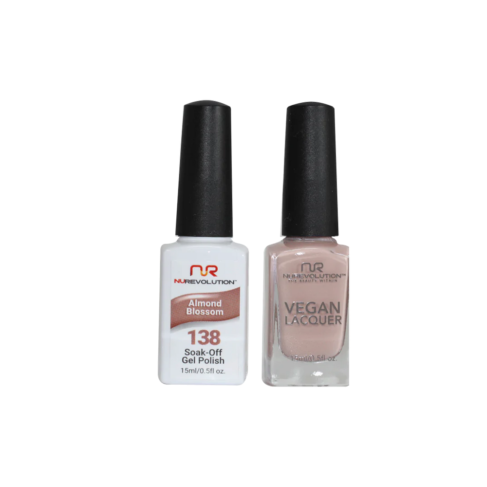 NuRevolution Gel Polish + Nail Lacquer, 138, Almond Blossom, 0.5oz