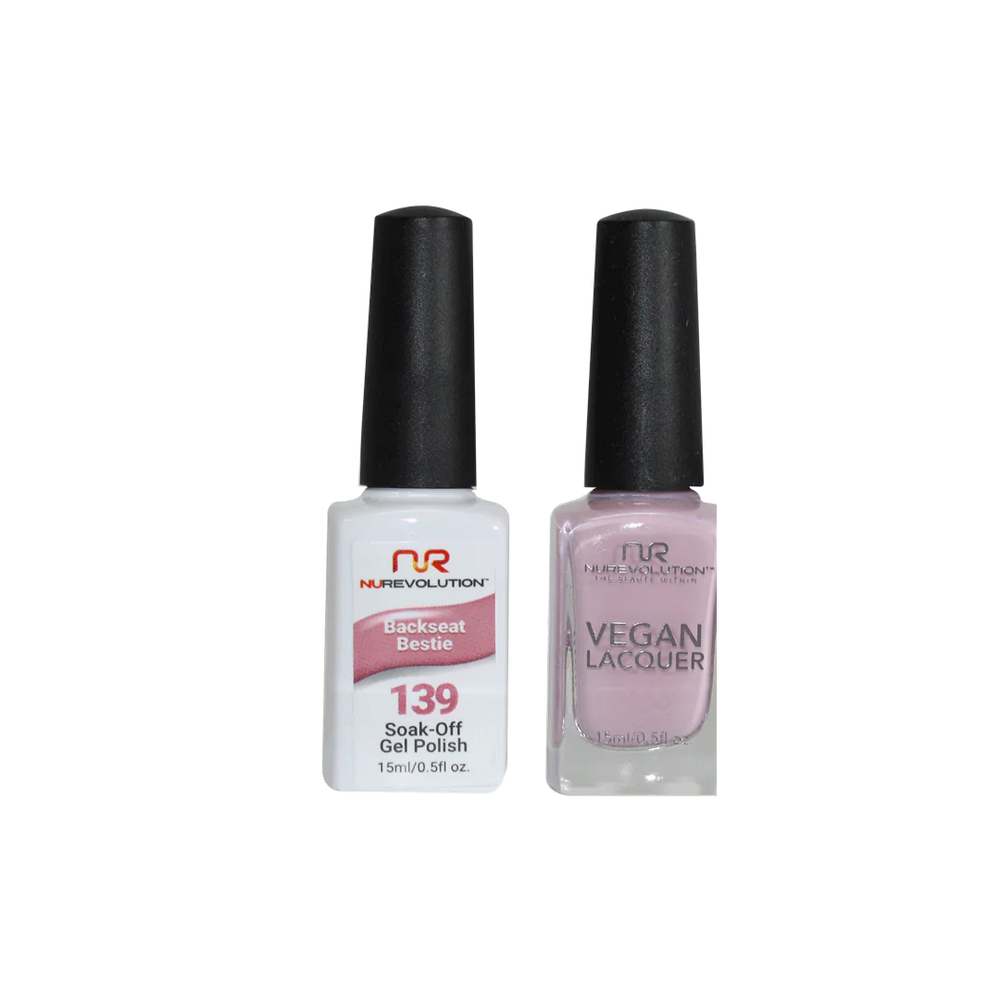 NuRevolution Gel Polish + Nail Lacquer, 139, Backseat Bestie, 0.5oz