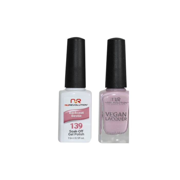 NuRevolution Gel Polish + Nail Lacquer, 139, Backseat Bestie, 0.5oz