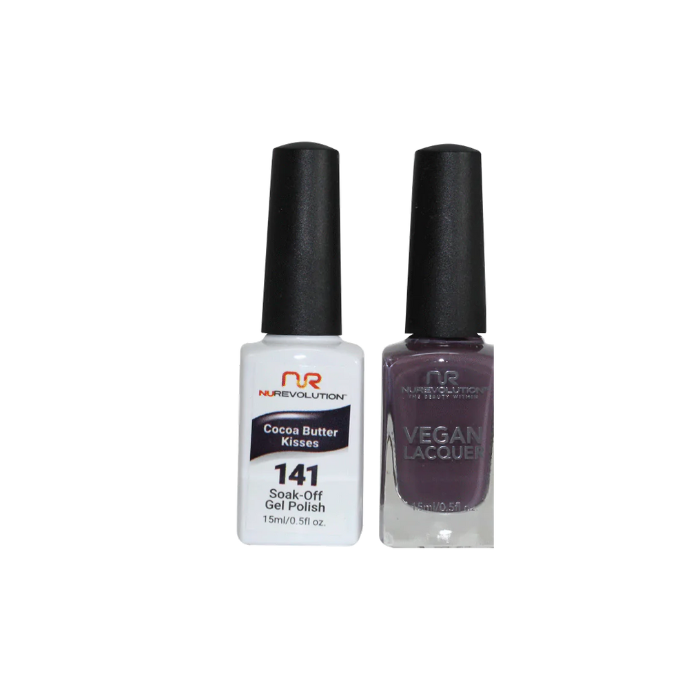NuRevolution Gel Polish + Nail Lacquer, 141, Cocoa Butter Kisses, 0.5oz