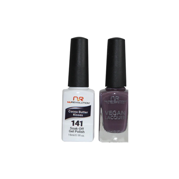 NuRevolution Gel Polish + Nail Lacquer, 141, Cocoa Butter Kisses, 0.5oz