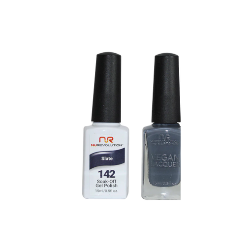 NuRevolution Gel Polish + Nail Lacquer, 142, Slate Gel, 0.5oz