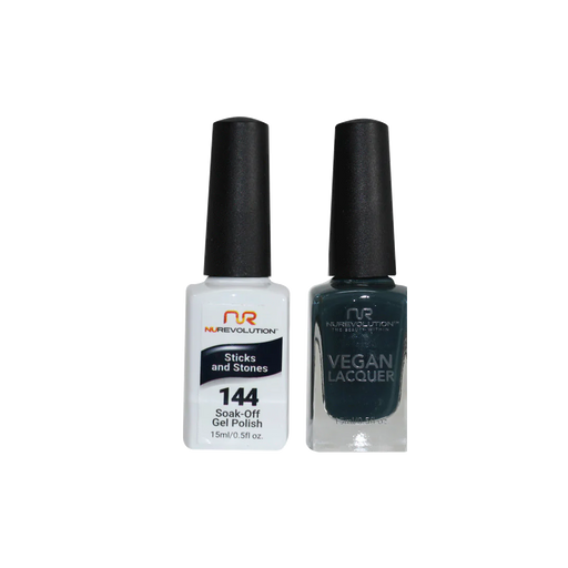 NuRevolution Gel Polish + Nail Lacquer, 144, Sticks and Stones, 0.5oz