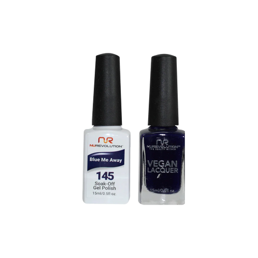 NuRevolution Gel Polish + Nail Lacquer, 145, Blue Me Away, 0.5oz