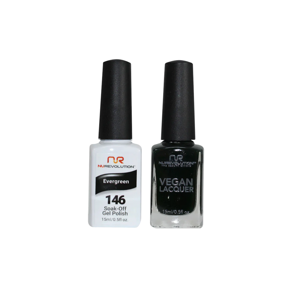 NuRevolution Gel Polish + Nail Lacquer, 146, Evergreen, 0.5oz
