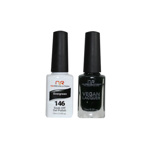NuRevolution Gel Polish + Nail Lacquer, 146, Evergreen, 0.5oz