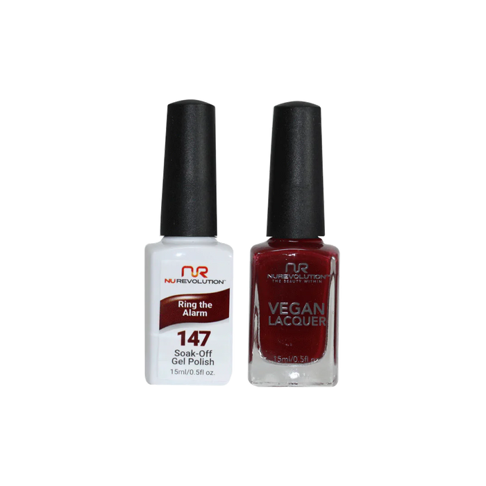 NuRevolution Gel Polish + Nail Lacquer, 147, Ring the Alarm, 0.5oz