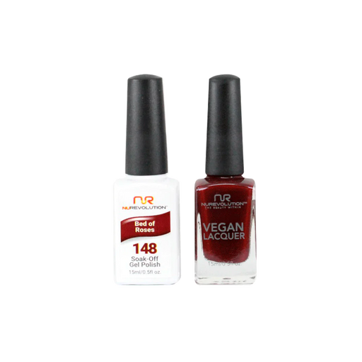 NuRevolution Gel Polish + Nail Lacquer, 148, Bed of Roses, 0.5oz