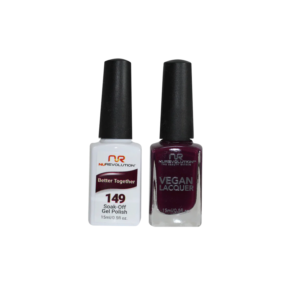 NuRevolution Gel Polish + Nail Lacquer, 149, Better Together, 0.5oz