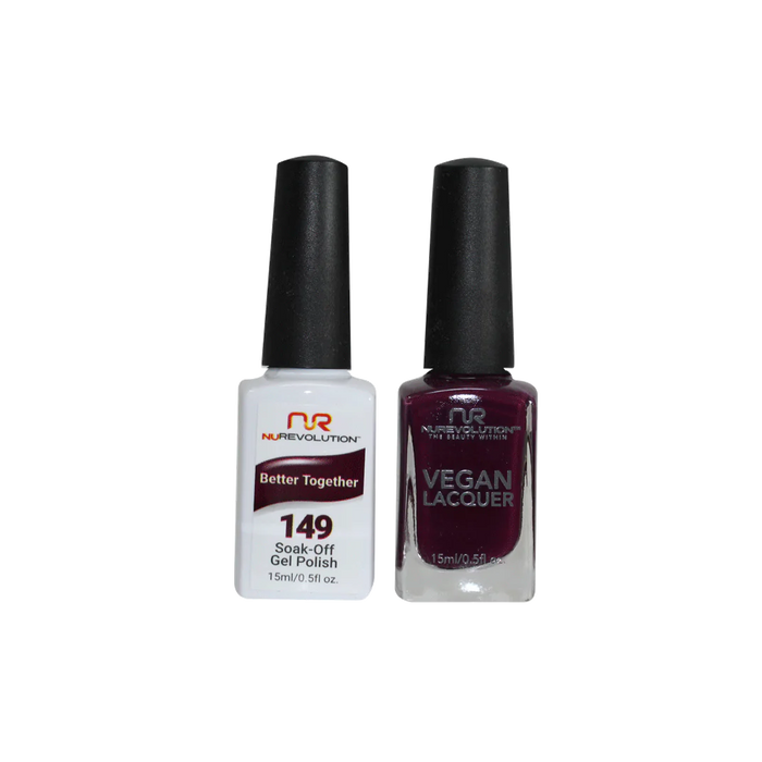 NuRevolution Gel Polish + Nail Lacquer, 149, Better Together, 0.5oz