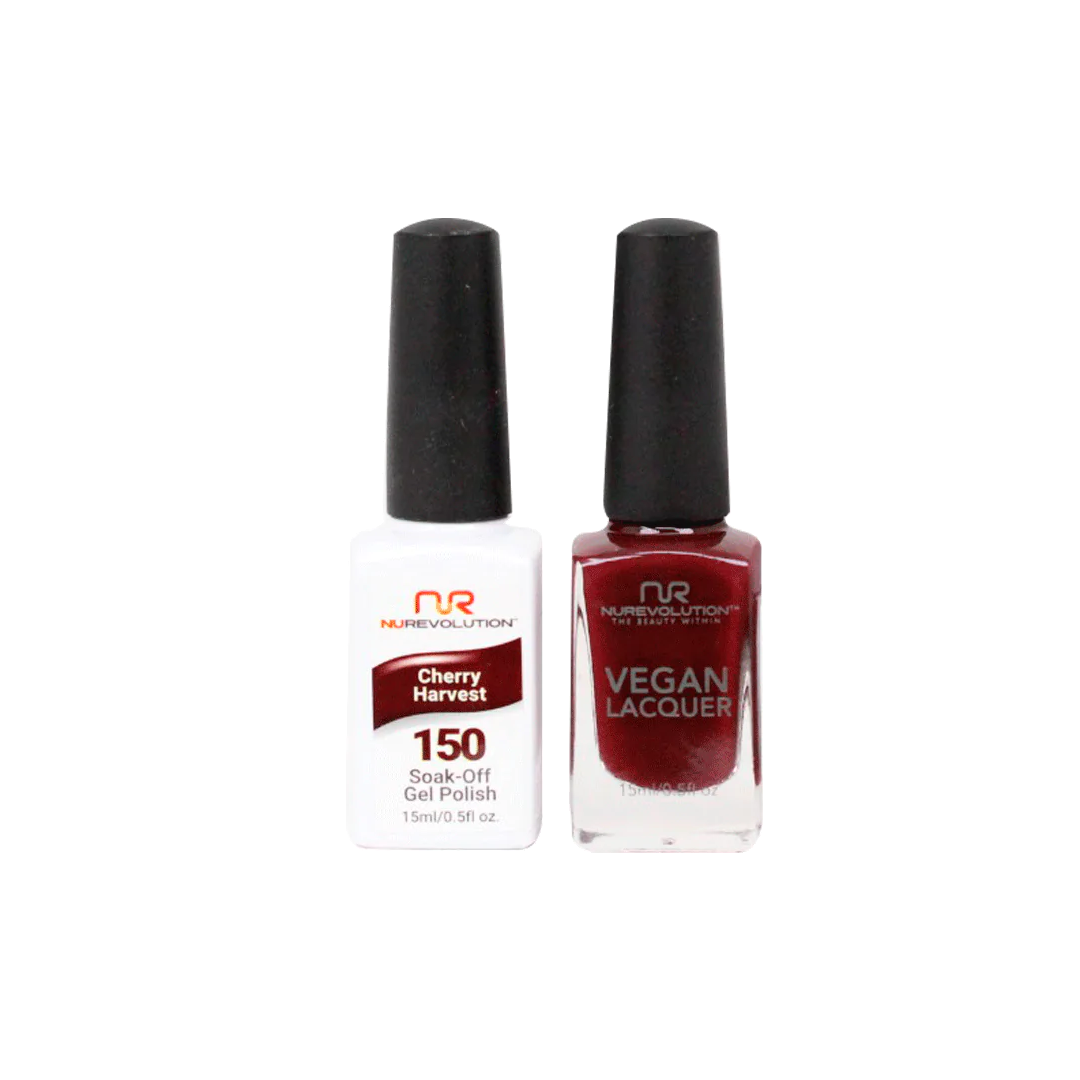 NuRevolution Gel Polish + Nail Lacquer, 150, Cherry Harvest, 0.5oz