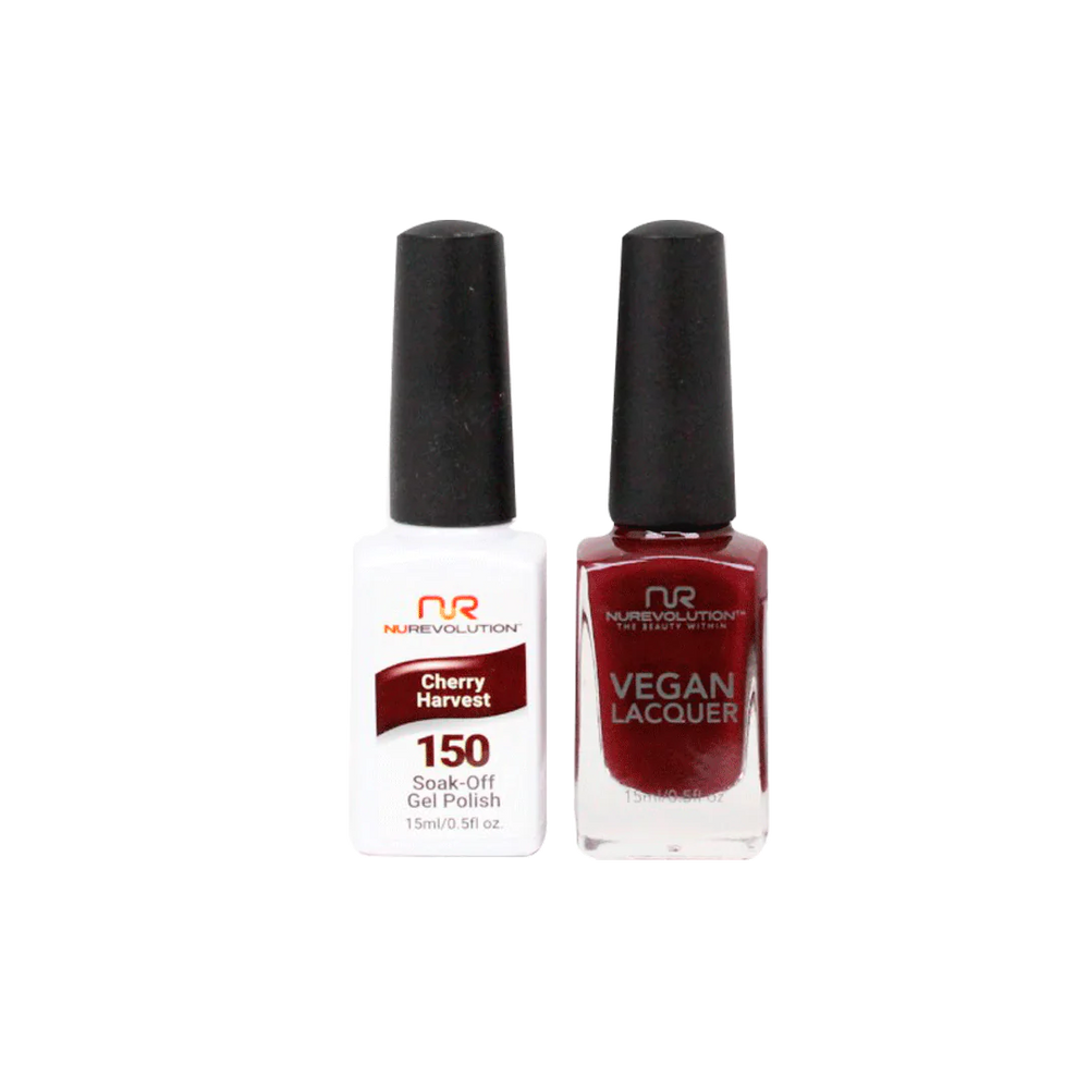 NuRevolution Gel Polish + Nail Lacquer, 150, Cherry Harvest, 0.5oz