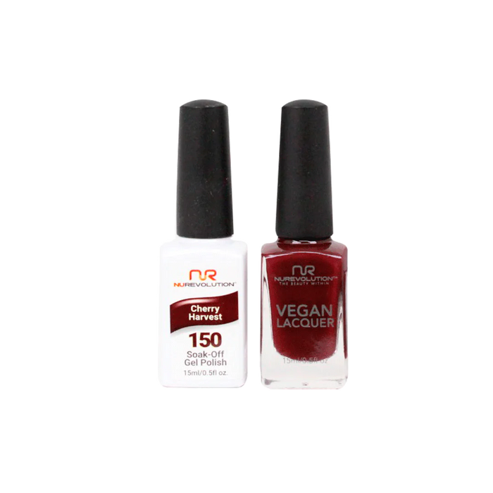 NuRevolution Gel Polish + Nail Lacquer, 150, Cherry Harvest, 0.5oz