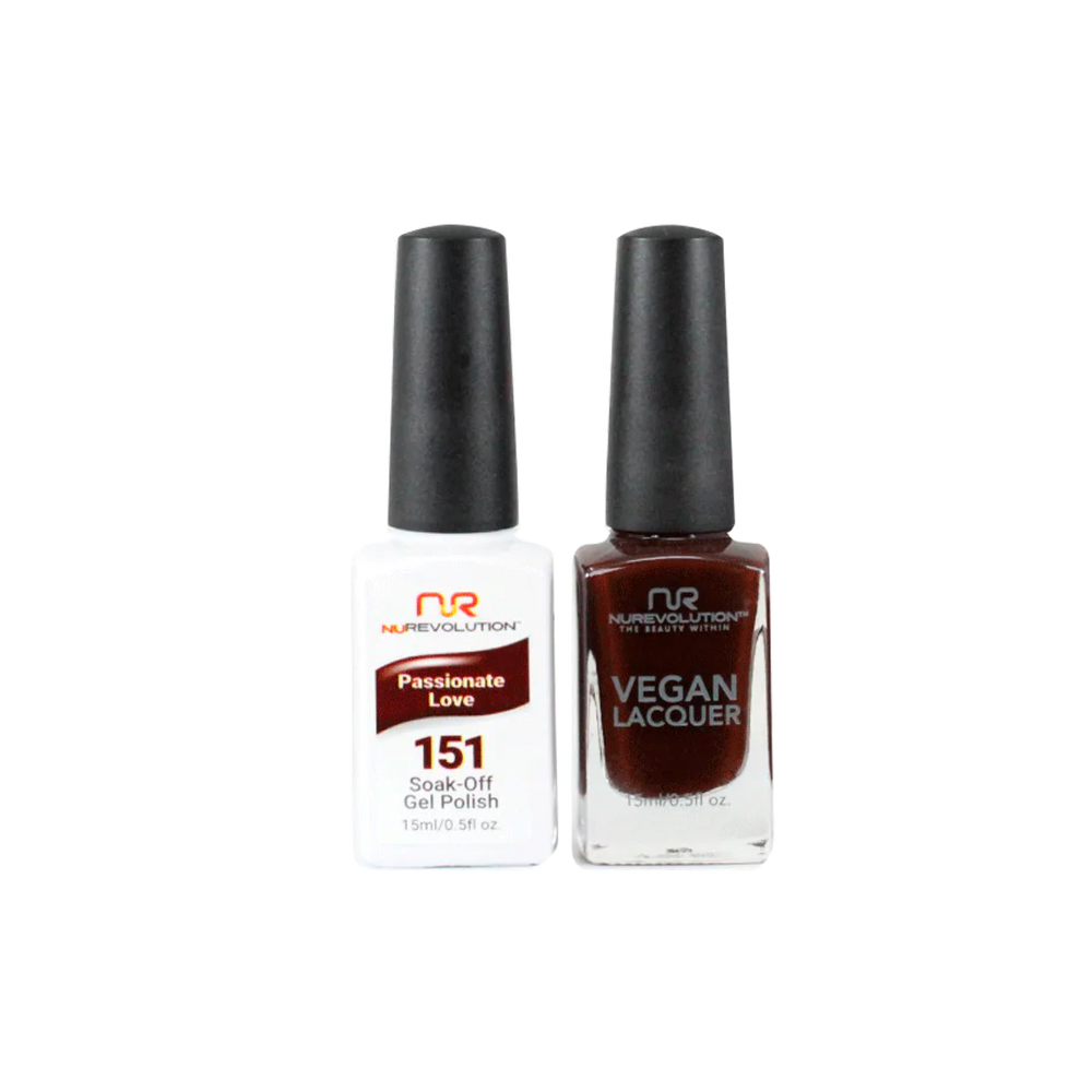NuRevolution Gel Polish + Nail Lacquer, 151, Passionate Love, 0.5oz