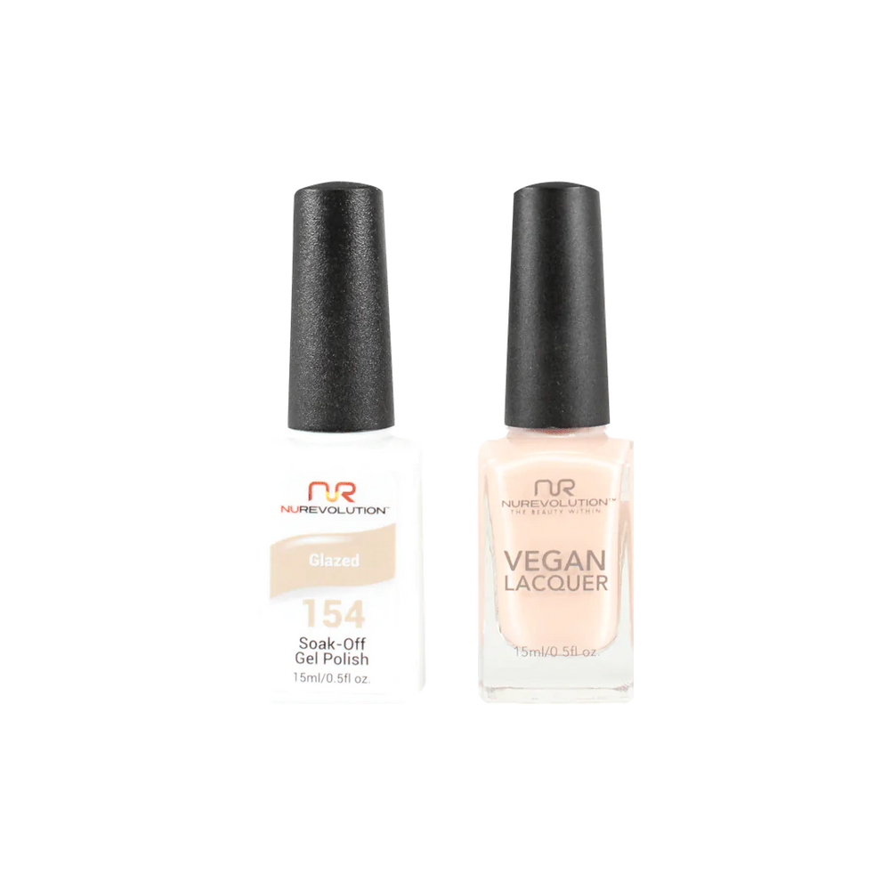 NuRevolution Gel Polish + Nail Lacquer, 154, Glazed, 0.5oz