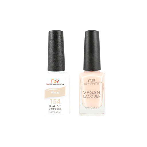 NuRevolution Gel Polish + Nail Lacquer, 154, Glazed, 0.5oz
