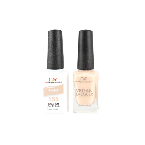NuRevolution Gel Polish + Nail Lacquer, 155, Seashell, 0.5oz