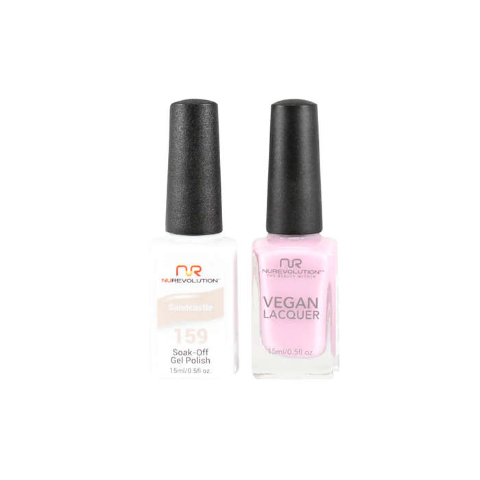 NuRevolution Gel Polish + Nail Lacquer, 159, Sandcastle, 0.5oz