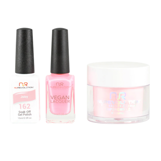 NuRevolution 3in1 Dipping Powder + Gel Polish + Nail Lacquer, 162, Juicy