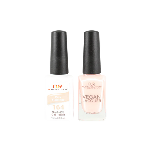 NuRevolution Gel Polish + Nail Lacquer, 164, Pink Flamingo, 0.5oz