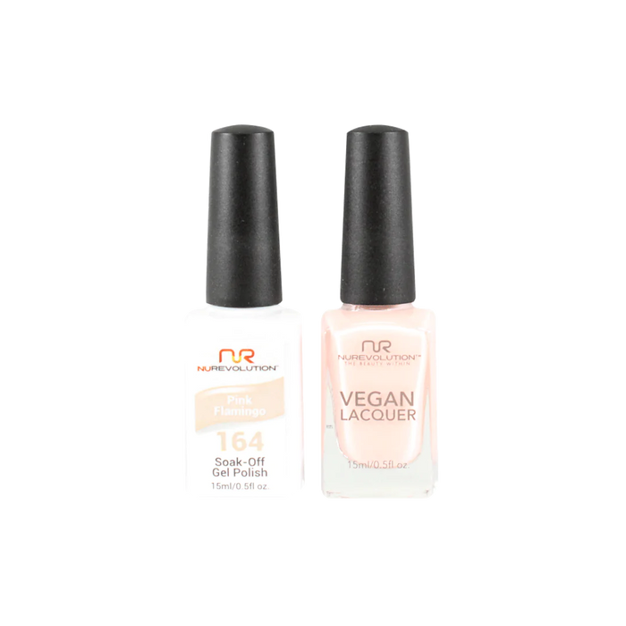 NuRevolution Gel Polish + Nail Lacquer, 164, Pink Flamingo, 0.5oz