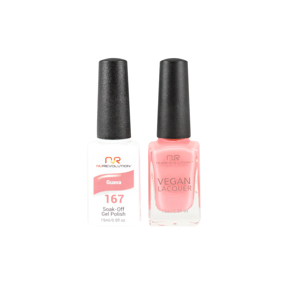 NuRevolution Gel Polish + Nail Lacquer, 167, Guava, 0.5oz