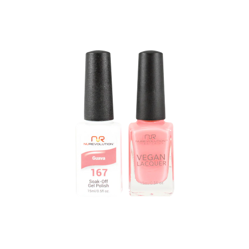 NuRevolution Gel Polish + Nail Lacquer, 167, Guava, 0.5oz