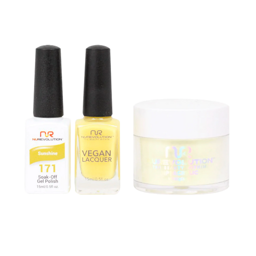 NuRevolution 3in1 Dipping Powder + Gel Polish + Nail Lacquer, 171, Sunshine